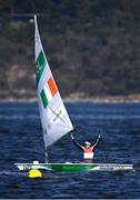 16 August 2016; Annalise Murphy of Ireland celebrates after winning silver following the Women's Laser Radial Medal race on the Pão de Açúcar course, Copacabana, during the 2016 Rio Summer Olympic Games in Rio de Janeiro, Brazil. Photo by Brendan Moran/Sportsfile