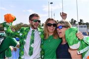 16 August 2016; Finn, Claudine and  Cathy MacAleavey, brother, sister and mother of Annalise Murphy celebrate after she won a silver medal in the Women's Laser Radial Medal race on the Pão de Açúcar course, Copacabana, during the 2016 Rio Summer Olympic Games in Rio de Janeiro, Brazil. Photo by Brendan Moran/Sportsfile