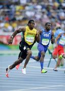 16 August 2016; Yohan Blake of Jamaica in action during the Men's 200m Round 1 at the Olympic Stadium during the 2016 Rio Summer Olympic Games in Rio de Janeiro, Brazil. Photo by Ramsey Cardy/Sportsfile