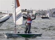 16 August 2016; Annalise Murphy of Ireland after winning the Silver medal in the Women's Laser Radial Medal race on the Pao de Acucar course, Copacabana, during the 2016 Rio Summer Olympic Games in Rio de Janeiro, Brazil. Photo by David Branigan/Sportsfile