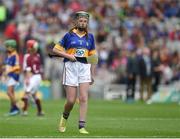 14 August 2016; Emma Byrne of Scoil Bhríde, Cannistown, Navan, Co Meath, representing Tipperary during the INTO Cumann na mBunscol GAA Respect Exhibition Go Games at the GAA Hurling All-Ireland Senior Championship Semi-Final game between Galway and Tipperary at Croke Park, Dublin. Photo by Ray McManus/Sportsfile