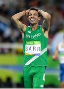 16 August 2016; Thomas Barr of Ireland celebrates winning the Men's 400m Semi-Final at the Olympic Stadium during the 2016 Rio Summer Olympic Games in Rio de Janeiro, Brazil. Photo by Ramsey Cardy/Sportsfile