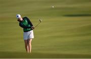 17 August 2016; Leona Maguire of Ireland chips onto the 2nd green during the opening round of the women's golf at the Olympic Golf Course during the 2016 Rio Summer Olympic Games in Rio de Janeiro, Brazil. Photo by Stephen McCarthy/Sportsfile