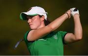 17 August 2016; Leona Maguire of Ireland tees off on the 4th during the opening round of the women's golf at the Olympic Golf Course during the 2016 Rio Summer Olympic Games in Rio de Janeiro, Brazil. Photo by Stephen McCarthy/Sportsfile