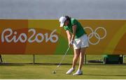 17 August 2016; Leona Maguire of Ireland tees off on the 6th during the opening round of the women's golf at the Olympic Golf Course during the 2016 Rio Summer Olympic Games in Rio de Janeiro, Brazil. Photo by Stephen McCarthy/Sportsfile