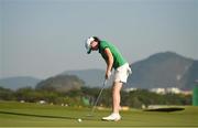 17 August 2016; Leona Maguire of Ireland putting on hole 3 during the opening round of the women's golf at the Olympic Golf Course during the 2016 Rio Summer Olympic Games in Rio de Janeiro, Brazil. Photo by Stephen McCarthy/Sportsfile