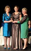 6 November 2010; Brenda Hanney, Galway, is presented with her 2010 Camogie All-Star award by President Mary McAleese and President of the Camogie Association Joan O' Flynn at the 2010 Camogie All-Stars in association with O’Neills. Citywest Hotel, Saggart, Co. Dublin. Picture credit: Stephen McCarthy / SPORTSFILE