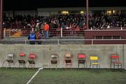 7 November 2010; The Killererin substitute and managment area before the start of the game. AIB GAA Football Connacht Club Senior Championship Semi-Final, Killererin v Ballintubber, Tuam Stadium, Tuam, Co. Galway. Picture credit: David Maher / SPORTSFILE