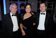 5 November 2010; Martin, Joanne and Sean Earley, in attendance at the 2010 Opel Gaelic Players Association Gala Awards for hurling and football. Citywest Hotel, Saggart, Co. Dublin. Picture credit: Alan Place / SPORTSFILE