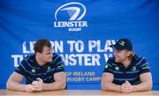 17 August 2016; Leinster Rugby Rhys Ruddock, left, and Jordi Murphy at the Bank of Ireland Leinster Rugby Camp at Blackrock College RFC, Stradbrook Road, Blackrock, Co Dublin. Photo by Piaras Ó Mídheach/Sportsfile
