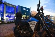 18 August 2016; A general view of a police motorcycle outside the Hospital Samaritano Barra in Rio de Janeiro, Brazil. Photo by Stephen McCarthy/Sportsfile