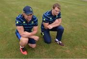 17 August 2016; Leinster Rugby's Jordi Murphy, left, and Rhys Ruddock at the Bank of Ireland Leinster Rugby Camp at Blackrock College RFC, Stradbrook Road, Blackrock, Co Dublin. Photo by Piaras Ó Mídheach/Sportsfile