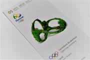 17 August 2016; A general view of an Olympic Opening Ceremony ticket in Rio de Janeiro, Brazil. Photo by Brendan Moran/Sportsfile