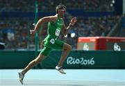 18 August 2016; Thomas Barr of Ireland in action during the Men's 400m hurdles final in the Olympic Stadium, Maracanã, during the 2016 Rio Summer Olympic Games in Rio de Janeiro, Brazil. Photo by Brendan Moran/Sportsfile