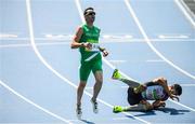 18 August 2016; Thomas Barr of Ireland after the Men's 400m hurdles final after he finished in 4th place with a new Irish record of 47.97 in the Olympic Stadium, Maracanã, during the 2016 Rio Summer Olympic Games in Rio de Janeiro, Brazil. Photo by Ramsey Cardy/Sportsfile