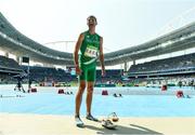 18 August 2016; Thomas Barr of Ireland after finishing in 4th place with a new Irish record of 47.97 during the Men's 400m hurdles final in the Olympic Stadium, Maracanã, during the 2016 Rio Summer Olympic Games in Rio de Janeiro, Brazil. Photo by Brendan Moran/Sportsfile