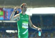 18 August 2016; Thomas Barr of Ireland reacts after finishing in 4th place with a new Irish record of 47.97 during the Men's 400m hurdles final in the Olympic Stadium, Maracanã, during the 2016 Rio Summer Olympic Games in Rio de Janeiro, Brazil. Photo by Brendan Moran/Sportsfile