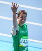 18 August 2016; Thomas Barr of Ireland after the Men's 400m hurdles final after he finished in 4th place with a new Irish record of 47.97 in the Olympic Stadium, Maracanã, during the 2016 Rio Summer Olympic Games in Rio de Janeiro, Brazil. Photo by Ramsey Cardy/Sportsfile
