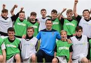 18 August 2016; Dublin senior footballer Denis Bastick joined U14s from Fingal Ravens GAA Club for a training session organised by Aer Lingus - Official Airline to Dublin GAA. Fingal Ravens GAA Club were given the opportunity to train with their heroes after being selected as the winner of an Aer Lingus staff competition where employees had the chance to nominate their local GAA club. St. David’s CBS, Artane, Dublin. Photo by Cody Glenn/Sportsfile