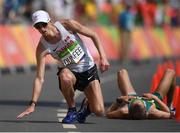 19 August 2016; Evan Dunfee of Canada after finishing 3rd in the Men's 50km Walk Final during the 2016 Rio Summer Olympic Games in Rio de Janeiro, Brazil. Photo by Stephen McCarthy/Sportsfile
