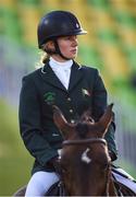 19 August 2016; Natalya Coyle of Ireland ahead of competing in the show jumping round of the Women's Modern Pentathlon at the Deodora Stadium during the 2016 Rio Summer Olympic Games in Rio de Janeiro, Brazil. Photo by Ramsey Cardy/Sportsfile