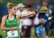 19 August 2016; Natalya Coyle of Ireland competing in the shooting of the women's combined discipline of the Women's Modern Pentathlon at the Youth Arena in Deodora during the 2016 Rio Summer Olympic Games in Rio de Janeiro, Brazil. Photo by Ramsey Cardy/Sportsfile