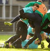 9 November 2010; Ireland captain Brian O'Driscoll in action during squad training ahead of their Autumn International match against Samoa on Saturday. Ireland Rugby Squad Training, Donnybrook Stadium, Donnybrook, Dublin. Picture credit: Brendan Moran / SPORTSFILE