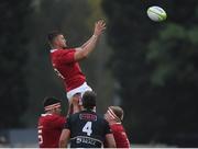 19 August 2016; Dave Foley of Munster takes the ball in the lineout against Zebre during a pre-season friendly match at the RSC in Waterford. Photo by Matt Browne/Sportsfile