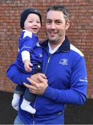 20 August 2016; Leinster supporters Ciarán Ennis and his son Bobby Ennis, age 8 months, from Rathfarnham, Co Dublin, at the Pre-Season Friendly game between Leinster and Gloucester at Tallaght Stadium in Tallaght, Co Dublin. Photo by Cody Glenn/Sportsfile