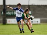 20 August 2016; Kate O'Sullivan of Kerry in action against Cora Courtney of Monaghan during the TG4 Ladies Football All-Ireland Senior Championship Quarter-Final game between Monaghan and Kerry at St Brendan's Park in Birr, Co Offaly. Photo by Sam Barnes/Sportsfile
