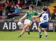 20 August 2016; Lorraine Scanlon of Kerry in action against Sharon Courtney of Monaghan during the TG4 Ladies Football All-Ireland Senior Championship Quarter-Final game between Monaghan and Kerry at St Brendan's Park in Birr, Co Offaly. Photo by Sam Barnes/Sportsfile
