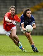 20 August 2016; Shelia Reilly of Cavan in action against Sinéad Cotter of Cork during the TG4 Ladies Football All-Ireland Senior Championship Quarter-Final game between Cavan and Cork at St Brendan's Park in Birr, Co Offaly. Photo by Sam Barnes/Sportsfile
