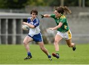 20 August 2016; Cora Courtney of Monaghan in action against Kate O'Sullivan of Kerry during the TG4 Ladies Football All-Ireland Senior Championship Quarter-Final game between Monaghan and Kerry at St Brendan's Park in Birr, Co Offaly. Photo by Sam Barnes/Sportsfile
