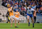 20 August 2016; Alec Delargyl of Antrim in action against Conor Prunty of Waterford during the Bord Gáis Energy GAA Hurling U21 Championship Semi-Final game between Antrim and Waterford at Semple Stadium in Thurles, Co Tipperary. Photo by Piaras Ó Mídheach/Sportsfile