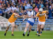 20 August 2016; Austin Gleeson of Waterford in action against Cormac Ross, left, and Maoi Connolly of Antrim during the Bord Gáis Energy GAA Hurling U21 Championship Semi-Final game between Antrim and Waterford at Semple Stadium in Thurles, Co Tipperary. Photo by Piaras Ó Mídheach/Sportsfile