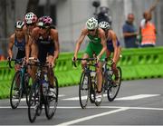20 August 2016; Aileen Reid, 23, of Ireland during the Women's Triathlon at Fort Copacobana during the 2016 Rio Summer Olympic Games in Rio de Janeiro, Brazil. Photo by Ramsey Cardy/Sportsfile