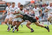20 August 2016; Charles Piutau is of Ulster is tackled by Sam Hill of Exeter Chiefs during a pre-season friendly match at Sandy Park, Exeter. Photo by John Dickson/Sportsfile