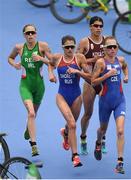 20 August 2016; Aileen Reid, extreme left, of Ireland competing in the Women's Triathlon at Fort Copacobana during the 2016 Rio Summer Olympic Games in Rio de Janeiro, Brazil. Photo by Ramsey Cardy/Sportsfile