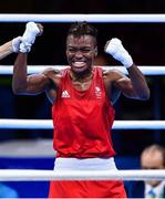 20 August 2016; Nicola Adams of Great Britain celebrates defeating Sarah Ourahmoune of France during their Women's Flyweight Final bout in the Riocentro Pavillion 6 Arena during the 2016 Rio Summer Olympic Games in Rio de Janeiro, Brazil. Photo by Stephen McCarthy/Sportsfile