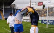 20 August 2016; Stephen Bennett of Waterford swaps jerseys with Ryan Elliott of Antrim after the Bord Gáis Energy GAA Hurling U21 Championship Semi-Final game between Antrim and Waterford at Semple Stadium in Thurles, Co Tipperary. Photo by Piaras Ó Mídheach/Sportsfile