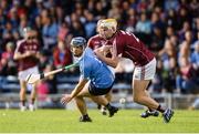 20 August 2016; Seán Treacy of Dublin in action against Conor Jennings of Galway during the Bord Gáis Energy GAA Hurling U21 Championship Semi-Final game between Dublin v Galway at Semple Stadium in Thurles, Co Tipperary. Photo by Piaras Ó Mídheach/Sportsfile