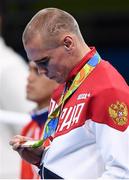 20 August 2016; Vladimir Nikitin of Russia after being presented with his Bantamweight bronze medal at the Riocentro Pavillion 6 Arena during the 2016 Rio Summer Olympic Games in Rio de Janeiro, Brazil. Photo by Stephen McCarthy/Sportsfile