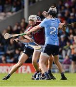 20 August 2016; Darragh Dolan of Galway in action against Dublin's, from left, Seán Treacy, Chris Bennett and Eoghan Conroy during the Bord Gáis Energy GAA Hurling U21 Championship Semi-Final game between Dublin v Galway at Semple Stadium in Thurles, Co Tipperary. Photo by Piaras Ó Mídheach/Sportsfile