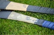 20 August 2016; A detailed view of hurleys belonging to Austin Gleeson of Waterford during the Bord Gáis Energy GAA Hurling U21 Championship Semi-Final game between Antrim and Waterford at Semple Stadium in Thurles, Co Tipperary. Photo by Eóin Noonan/Sportsfile
