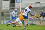 20 August 2016; DJ Foran of Waterford in action against Ryan McCambridge of Antrim during the Bord Gáis Energy GAA Hurling U21 Championship Semi-Final game between Antrim and Waterford at Semple Stadium in Thurles, Co Tipperary. Photo by Eóin Noonan/Sportsfile