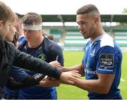 20 August 2016; Adam Byrne of Leinster signs autographs following a Pre-Season Friendly game between Leinster and Gloucester at Tallaght Stadium in Tallaght, Co Dublin. Photo by Cody Glenn/Sportsfile