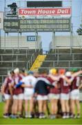 20 August 2016; Galway huddle at half time of extra time during the Bord Gáis Energy GAA Hurling U21 Championship Semi-Final game between Dublin and Galway at Semple Stadium in Thurles, Co Tipperary. Photo by Eóin Noonan/Sportsfile