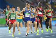 20 August 2016; Matthew Centrowitz Jr. of United States crosses the line to win the Men's 1500m final in the Olympic Stadium during the 2016 Rio Summer Olympic Games in Rio de Janeiro, Brazil. Photo by Ramsey Cardy/Sportsfile