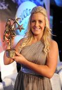 13 November 2010; Brid Stack, from Liscarroll, Co. Cork, with her All Star award at the O'Neills TG4 Ladies Football All-Star Awards 2010, Citywest Hotel, Saggart, Co. Dublin. Picture credit: Brendan Moran / SPORTSFILE