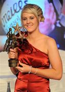 13 November 2010; Yvonne McMonaghe, from Glenfin, Co. Donegal, with her All Star award at the O'Neills TG4 Ladies Football All-Star Awards 2010, Citywest Hotel, Saggart, Co. Dublin. Picture credit: Brendan Moran / SPORTSFILE